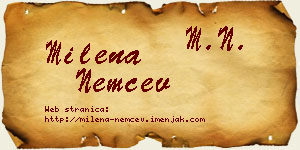 Milena Nemčev vizit kartica
